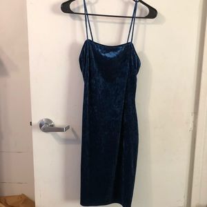 Blue Velvet Fashion Nova Dress